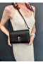 Women's Black Gold Buckle Detailed Leather Hand and Shoulder Bag - 3
