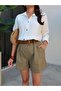 Loose Cut Linen Shorts - 3