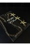 Star Gold Detailed Women's Waist Chain Waist Belt, Dress Belt, Skirt Belt, Trouser Belt - 6