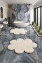 Bathroom Mat Round Daisy Shaped Double Toilet Set 80X80 - 60X60, Soft Soft Key