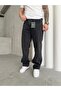 Men's Baggy Black Smoked Trousers - 4