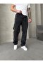 Men's Baggy Black Smoked Trousers