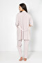 Women's Cotton Lycra Fabric Maternity and Pregnancy Short-Sleeved Pajama Set with Nursing Features 16119 - 5