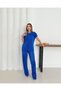 Women's Pleated Casual Blouse and Pocket Trousers Set - 6