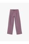 Modal Fabric Regular Waist Pocket Straight Loose Wide Leg Trousers - 3