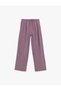 Modal Fabric Regular Waist Pocket Straight Loose Wide Leg Trousers - 4