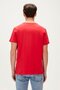 Men's Red Printed Crew Neck 100% Cotton Short Sleeve T-Shirt Daily Casual T-Shirt - 3