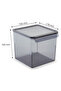 3-Piece Refrigerator Organizer with Lid, In-Cabinet Organizer Storage Container Set 165*178*160 mm - Transparent Black - 4