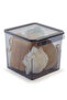 6-Piece Refrigerator Organizer with Lid, In-Cabinet Organizer Storage Container Set 165*178*160 mm - Transparent Black - 5