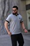 Men's Cotton Fabric Slim Fit White Polo Neck T-Shirt - 4