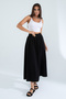Women's A-Line High Waist Pocketed Flowy Flared Skirt - Textured Linen - 3