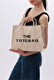 Women's Cream Bag Long Strap Canvas Large Lined Inner Pocket Tote Bag Cross Hand and Shoulder Bag - 2