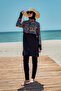 Full Covered Hijab Swimsuit Hale R2502 Kilim - 2