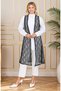 Slim Fit Lace Piece Long Vest Set, Women's Vest Piece Without Front Closure