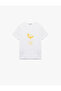 Slim Fit Short Sleeve Cotton Crew Neck Printed T-Shirt - 3