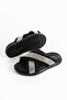 Angel Black Denim Tasseled Stone Detailed Cross Slippers - 3