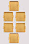 Karev Square Butterfly Detailed Presentation Tray Set of 6 Gold - 7
