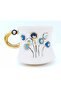 24 Karat Gold Embellished, Evil Eye, Tree of Life Patterned, 100% Handmade, Double Turkish Coffee Cup 90 ml
