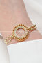 Gold Color Drawstring Adjustable Quarter Bracelet Model, Dorika Beaded Quarter Frame Bracelet - 3