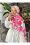 Retro Patterned Cotton Shawl Inspiration Series Powder Fuchsia Ps78 - 3