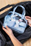 3144 Travel Set with Rabbit Figure - Toothbrush Box Bath Loofah Soap Box Travel Case Blue - 4