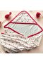 Bear 80*90 Combed Cotton Single Layer Blanket Red