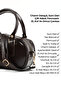 Crinkle Textured Brown Shk207 Faux Leather Charm Detailed Zippered Adjustable Strap Hand, Arm and O - 7