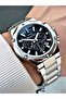 10 Atm Waterproofness Silver-Black Color Steel Cord Steel Case Men Wristwatch 2501.02Mr