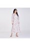 Rayon White Floral Maxi Dress – High Neck with Elastic Cuff, Available in 3 Colors. - 4