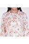 Rayon White Floral Maxi Dress – High Neck with Elastic Cuff, Available in 3 Colors. - 3
