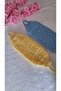 Hand Knitted 2-Pack Bath Towel Bath Scrub Blue Yellow Fiber Fb Mother Father Child - 5