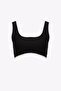 Black and White Piping Sports Bra