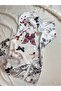 Basic Patterned Cross Back Satin Mini Dress Nightgown