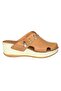 25Y Nbl07 Tan Women's Genuine Leather Daily Slippers - 2