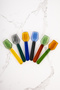 Set of 6 Colorful Glass Spoons Borosilicate Glass Prismatic Mouth Ice Cream Spoon Heat Resistant - 4