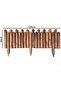 FFD Wooden Garden Edging Border Fence - Weatherproof Carbonized Wood Panels with Interlocking - 4