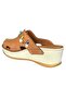 25Y Nbl07 Tan Women's Genuine Leather Daily Slippers - 3