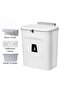 Hanging Trash Can with Lid Wall-Mounted 2.4 Gallon Kitchen Garbage Bin for Counter Top - 3