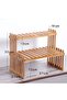 2-Tier Bamboo Plant Stand Shelf, Adjustable Rustic Flower Pot Holder Organizer Medium (37X21X30cm) - 8