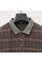 Men's Polo Collar Long Sleeve Slim T-Shirt - Dij-2402 - Silver - 2
