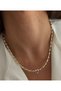 Steel Dorica Bead Two-Color Heart Short Necklace - 3
