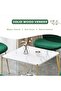 Round Coffee Table - 23.6" Small 2-Tier End Table with Open Storage Shelf, White Wooden Table Top Go - 3
