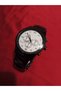 Steel Black Cord Men's Wrist Watch-Black Color Case - White Dial 6041 - 4