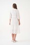 Vintage Scalloped Judge Collar Belted White Dress - 6