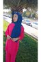 Ready-made Shawl with Hat and Bonnet. Pool Sea Bonnet Shawl that can be used over a Hijab. - 7