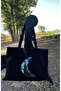 Patterned Tote Bag - Artistic Gabardine Shoulder Bag - Women's Shopping Bag