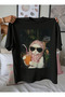 Women's Oversize T-Shirt - Funny Cat and Dinosaur Printed |   Fun and Different Summer Style