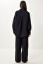 Oversize Muslin Shirt Trousers Set Lsa0014 Black - 7