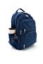 حقيبة ظهر مدرسية للكمبيوتر المحمول متوسطة الحجم للجنسين مصنوعة من قماش مجعد مقاوم للماء ومتعددة الأقسام 3013 - 6