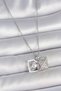 Silver Steel Chain for Elegant Woman Pop-Up Diamond Necklace with Zircon Pearl - 2